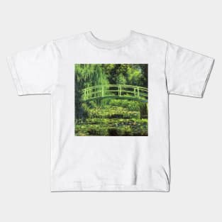 White Waterlilies by Claude Monet Kids T-Shirt